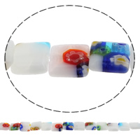 Millefiori Lampwork Beads Millefiori Glass Square handmade Approx 1mm Length Approx 14.2 Inch Sold By Bag