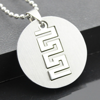 Stainless Steel Pendants, Flat Round, original color, 31mm, Hole:Approx 3mm, 10PCs/Lot, Sold By Lot