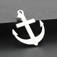 Stainless Steel Pendants, Anchor, nautical pattern, original color, 32x39mm, Hole:Approx 3mm, 10PCs/Lot, Sold By Lot