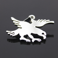 Stainless Steel Animal Pendants, Eagle, original color, 31x24mm, Hole:Approx 3mm, 10PCs/Lot, Sold By Lot