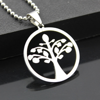 Tree Of Life Pendants Stainless Steel original color 29mm Approx 3mm Sold By Lot