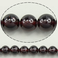 Natürlicher Granat Perlen, rund, Januar Birthstone, rot, 6mm, Bohrung:ca. 1mm, ca. 60PCs/Strang, verkauft per ca. 15 ZollInch Strang
