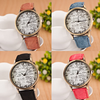 Women Wrist Watch, Tibetan Style, with Canvas & Glass, plated, Unisex & adjustable, more colors for choice, nickel, lead & cadmium free, 35mm, 20mm, Length:Approx 9.4 Inch, 10PCs/Lot, Sold By Lot