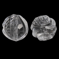 Perles acryliques transparentes, Acrylique, tambour, spirale, 18x18mm, Trou:Environ 1mm, 2sacsvalises/lot, Environ 165PC/sac, Vendu par lot
