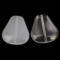 Perles acryliques transparentes, Acrylique, larme, styles différents pour le choix, 27x30x7mm, Trou:Environ 1mm, 2sacsvalises/lot, Environ 145PC/sac, Vendu par lot