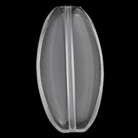 Contas de acrílicas transparentes, acrilico, Oval achatado, 20x40x7mm, Buraco:Aprox 1mm, 2Bolsasbolsa/Lot, Aprox 125PCs/Bag, vendido por Lot