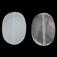 Perles acryliques transparentes, Acrylique, ovale plat, styles différents pour le choix & facettes, 22x30x8mm, Trou:Environ 1mm, 2sacsvalises/lot, Environ 115PC/sac, Vendu par lot
