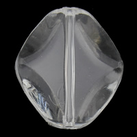 Transparent Acrylic Beads, Rhombus, 19x22x6mm, Hole:Approx 1mm, 2Bags/Lot, Approx 275PCs/Bag, Sold By Lot
