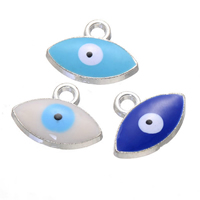 Evil Eye Pendants Zinc Alloy silver color plated enamel nickel lead & cadmium free Approx 2.8mm Sold By Lot