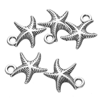 Tibetan Style Animal Pendants, Starfish, antique silver color plated, nickel, lead & cadmium free, 14x16mm, Hole:Approx 2.3mm, 200PCs/Lot, Sold By Lot