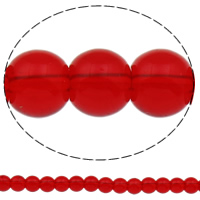 Contas de Cristal Redonda, Roda, vermelho cristal, 6mm, Buraco:Aprox 1.5mm, comprimento 11.8 inchaltura, 10vertentespraia/Bag, vendido por Bag