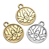 Zinc Alloy Flat Round Pendants plated nickel lead & cadmium free Approx 2mm Sold By Lot