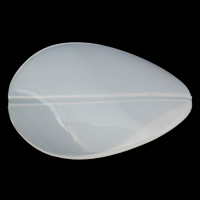 Jelly Style Akryl perler, Twist, gelé stil, hvid, 35x24x9mm, Hole:Ca. 1mm, 2Tasker/Lot, Ca. 185pc'er/Bag, Solgt af Lot