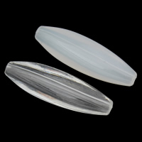 Perles acryliques transparentes, Acrylique, tube, styles différents pour le choix, 38x9mm, Trou:Environ 1mm, 2sacsvalises/lot, Environ 200PC/sac, Vendu par lot