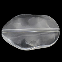 Contas de acrílicas transparentes, acrilico, Pepitas, 30x20x6mm, Buraco:Aprox 1mm, 2Bolsasbolsa/Lot, Aprox 200PCs/Bag, vendido por Lot