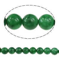 teñido Jade Abalorio, Esférico, diverso tamaño para la opción, verde, longitud:aproximado 15 Inch, Vendido por Grupo