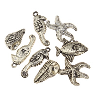 Acrylic Pendants antique silver color plated - Approx 1mm Approx Sold By Bag