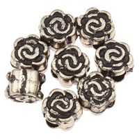 Plated Acrylic Beads Flower antique silver color plated Approx 1mm Approx Sold By Bag