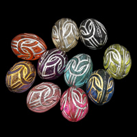 Mixed Acrylic Beads, 10x13mm, Hole:Approx 1mm, Approx 740PCs/Bag, Sold By Bag
