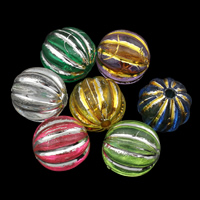Mixed Acrylic Beads, transparent & corrugated, 12mm, Hole:Approx 1mm, Approx 600PCs/Bag, Sold By Bag