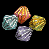 Perles acryliques mixtes, Acrylique, transparent & mélangé, 6x6mm, Trou:Environ 1mm, Environ 5800PC/sac, Vendu par sac