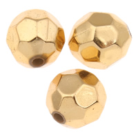 Plated Acrylic Beads Round gold color plated Approx 1mm Approx Sold By Bag