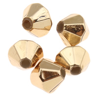 Plated Acrylic Beads, Bicone, gold color plated, 6x6mm, Hole:Approx 1mm, Approx 6000PCs/Bag, Sold By Bag