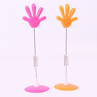 Plastic Place Card Clip, with Stainless Steel, Hand, more colors for choice, 55x185mm, 100PCs/Lot, Sold By Lot