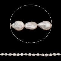 Perlas Moneda Freshwater, Perlas cultivadas de agua dulce, Grado AA, 11-12mm, agujero:aproximado 0.8mm, Vendido para 14 Inch Sarta