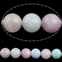 Morganite Beads, Round, natural, different size for choice, multi-colored, Hole:Approx 1mm, Sold Per Approx 15 Inch Strand