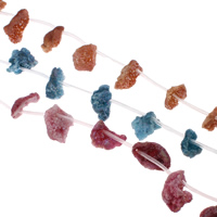 Perles druzy, agate quartz de glace, pepite, naturel, le style Druzy & normes différentes pour le choix, plus de couleurs à choisir, Trou:Environ 1mm, Longueur Environ 16.5 pouce, Vendu par sac