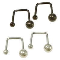 Stainless Steel Belly Ring, plated, more colors for choice, 14x13x5mm, 1mm, 50PCs/Lot, Sold By Lot