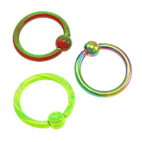 Nerezová ocel Lip Ring, Nerez, různé designy pro výběr, 11x11x3mm, 1mm, 100PC/Lot, Prodáno By Lot