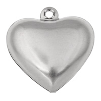 Coração de aço inoxidável pingentes, tamanho diferente para a escolha, cor original, vendido por Bag
