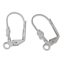 Stainless Steel Lever Back Earring Wires, original color, 12x20x5mm, Hole:Approx 2mm, 100Pairs/Bag, Sold By Bag