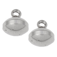Stainless Steel Extender Chain Drop, original color, 6x7mm, Hole:Approx 1mm, 100PCs/Bag, Sold By Bag