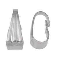 Stainless Steel Snap on Bail, original color, 4x9x4.50mm, Hole:Approx 3x7mm, 400PCs/Bag, Sold By Bag