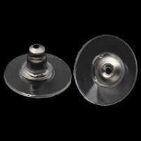 Rustfrit stål Ear Nut Component, Stainless Steel, med Plastic, oprindelige farve, 12x7mm, Hole:Ca. 0.5mm, 500pc'er/Bag, Solgt af Bag