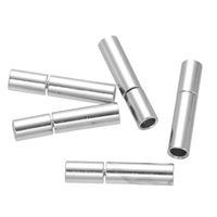 Brass Bayonet Clasp, Stainless Steel, Column, platinum color plated, nickel, lead & cadmium free, 3x14mm, Hole:Approx 2mm, 100PCs/Lot, Sold By Lot
