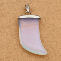 Sea Opal Pendants with brass bail Scabbard platinum color plated Approx Sold By Bag