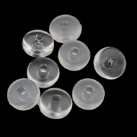 Perles acryliques transparentes, Acrylique, Plat rond, styles différents pour le choix, 6x3mm, Trou:Environ 1mm, 2sacsvalises/lot, Environ 5000PC/sac, Vendu par lot