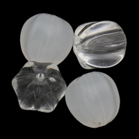 Transparent akryl perler, Drum, forskellige stilarter for valg, 14x14mm, Hole:Ca. 1mm, 2Tasker/Lot, Ca. 330pc'er/Bag, Solgt af Lot