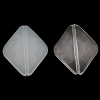 Transparente Acryl-Perlen, Acryl, Rhombus, verschiedene Stile für Wahl & facettierte, 26x31x7mm, Bohrung:ca. 1mm, 2Taschen/Menge, ca. 200PCs/Tasche, verkauft von Menge