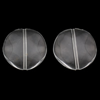 Contas de acrílicas transparentes, acrilico, Oval achatado, 31x7mm, Buraco:Aprox 1mm, 2Bolsasbolsa/Lot, Aprox 110PCs/Bag, vendido por Lot