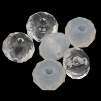 Transparente Acryl-Perlen, Acryl, Rondell, verschiedene Stile für Wahl & facettierte, 8x6mm, Bohrung:ca. 1mm, 2Taschen/Menge, ca. 2500PCs/Tasche, verkauft von Menge
