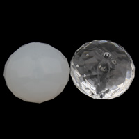 Perles acryliques transparentes, Acrylique, rondelle, styles différents pour le choix & facettes, 26x20mm, Trou:Environ 2mm, 2sacsvalises/lot, Environ 60PC/sac, Vendu par lot