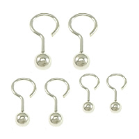 925 Sterling Silver Huggie Hoop Earring, olika storlek för val, 5Pairs/Lot, Säljs av Lot