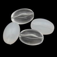 Prozirni akril perle, Oval, različitih stilova za izbor, 16x25mm, Rupa:Približno 1mm, 2Torbe/Lot, Približno 125računala/Torba, Prodano By Lot