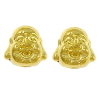 Buddha Beads, Brass, real gold plated, Buddhist jewelry & high quality plating and never fade, nickel, lead & cadmium free, 10x10x8mm, Hole:Approx 2mm, 50PCs/Lot, Sold By Lot
