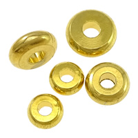 Brass Spacer Beads Rondelle real gold plated & high quality plating and never fade nickel lead & cadmium free Sold By Lot
